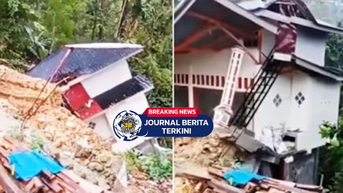 [VIDEO] Detik-Detik Rumah Warga Ambruk Diterjang Longsor di Desa Tuhemberua, Nias