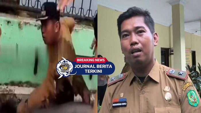 [VIDEO] Masih Mikir Buat Laporan! Lurah Didorong Warga ke Parit Hingga Tangan Bengkak Datangi Polsek
