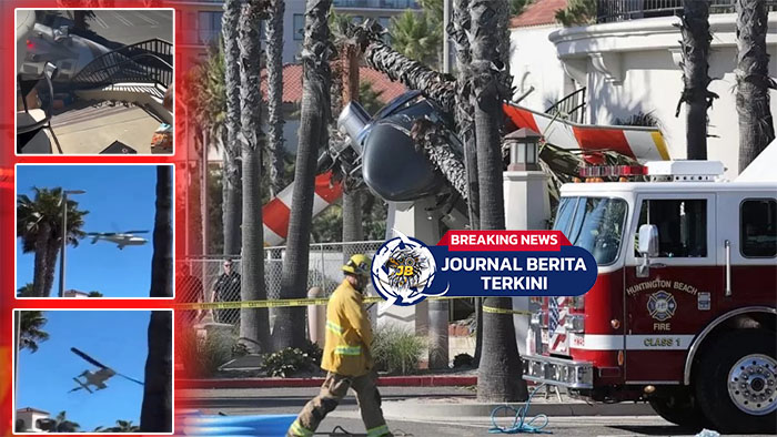 [VIDEO] Mengerikan! Detik-Detik Helikopter Jatuh di Pantai California, 5 Orang Terluka Termasuk Pejalan Kaki