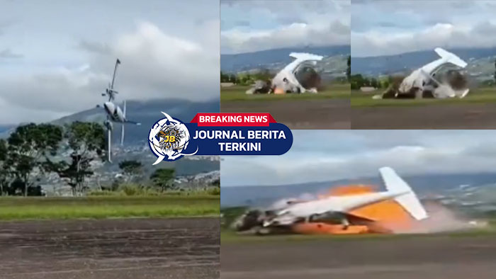 [VIDEO] Momen Mencekam! Pesawat Sempat Terangkat Sebelum Jatuh dan Tewaskan Dua Orang