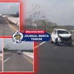 [VIDEO] Muatan Minyak Berserakan! Mobil Box Terguling Usai Tabrak Rush di Tol Pandaan-Malang