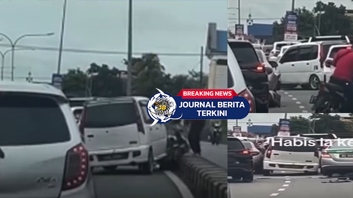 [VIDEO] Pengemudi Mobil Tabrak Pemotor, Coba Kabur tapi Malah Menabrak Mobil Lain