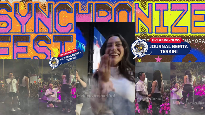 [VIDEO] Penonton Heboh! DJ Bravy Lamar Erica Carlina di Tengah Panggung Synchronized Fest 2025