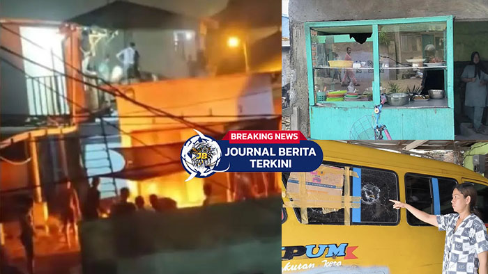 [VIDEO] Puluhan Remaja di Belawan Mengamuk Lempar Rumah Warga pakai Molotov