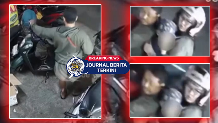 [VIDEO] Terekam CCTV! Pasutri Nekat Curi Helm Pelanggan di Warung Soto Jalan Cirendeu