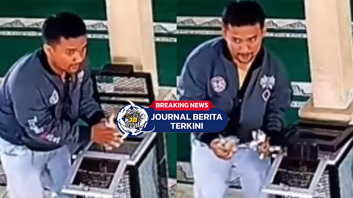 [VIDEO] Aksi Pencurian! Momen Pria Diduga Ambil Isi Kotak Amal di Masjid Al-Hidayah Terekam Kamera