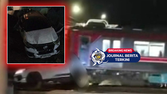 [VIDEO] Detik-Detik SUV Tertabrak KRL dan Tercebur ke Kali di Cengkareng