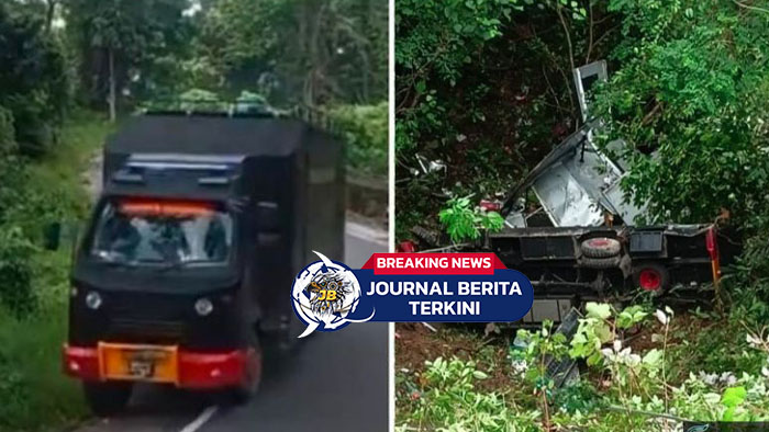 [VIDEO] Kecelakaan! Mobil Brimob Masuk Jurang di Perbatasan Lampung–Bengkulu, Sopir Selamat