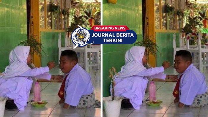 [VIDEO] Persahabatan! Sosok Bocah SD Difabel Viral Disuapi Teman Sekelas