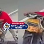 [VIDEO] Rayap Besi! Momen Pengendara Motor Berhenti di Bahu Jalan untuk Menyelesaikan Misi Khusus