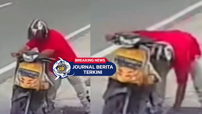 [VIDEO] Rayap Besi! Momen Pengendara Motor Berhenti di Bahu Jalan untuk Menyelesaikan Misi Khusus