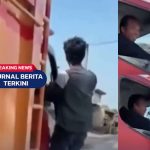 [VIDEO] Tak Terima Direkam! Aksi Pungli Bergelantungan di Truk Kota Belawan
