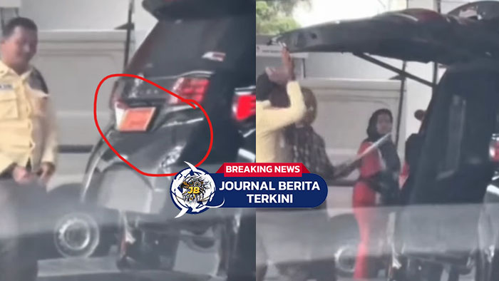[VIDEO] Terekam Aksi Curang, Pria di SPBU Ubah Plat Nomor Dinas