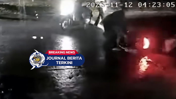 [VIDEO] Terekam CCTV! Aksi Begal Di Babelan, Pelaku Todong Korban Dengan Sajam