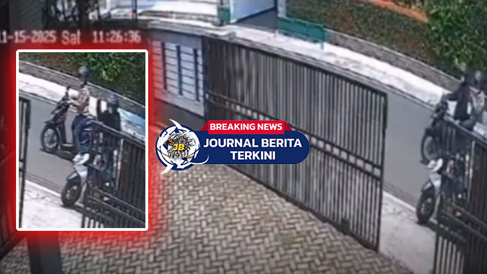 [VIDEO] Viral! Rekaman CCTV Menyorot Aksi Pencurian Motor Kurir Paket