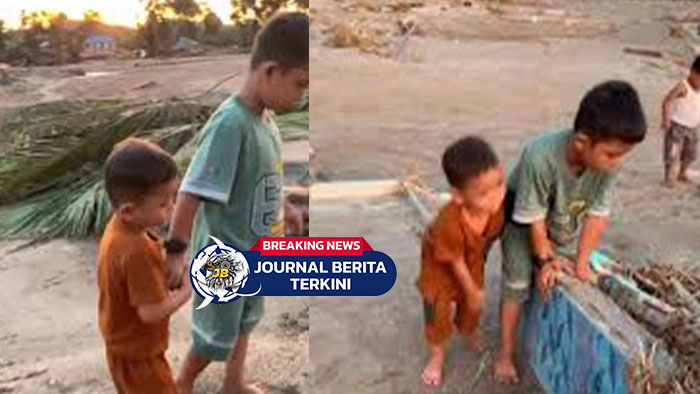 [VIDEO] Haru Bocah Temukan Sisa Tembok Rumahnya Usai Banjir Terjang Desa Garoga, Tapanuli Selatan