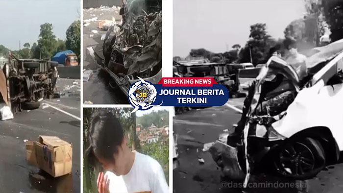 [VIDEO] Tiga Kendaraan Terlibat Kecelakaan Beruntun di Km 124 Tol Purbaleunyi